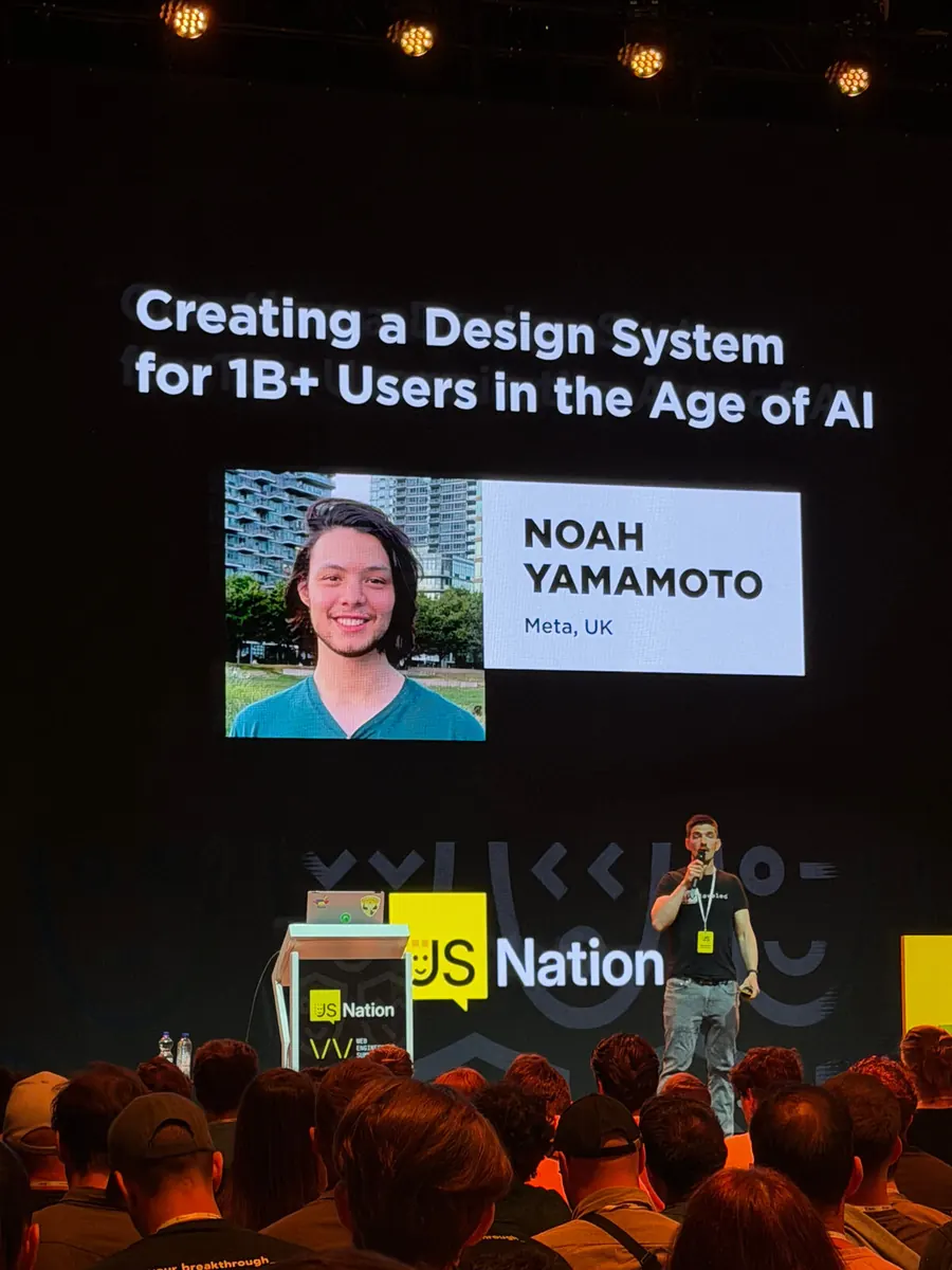 Noah Yamamoto opening Creating a Design System for 1B+ Users in the Age of AI