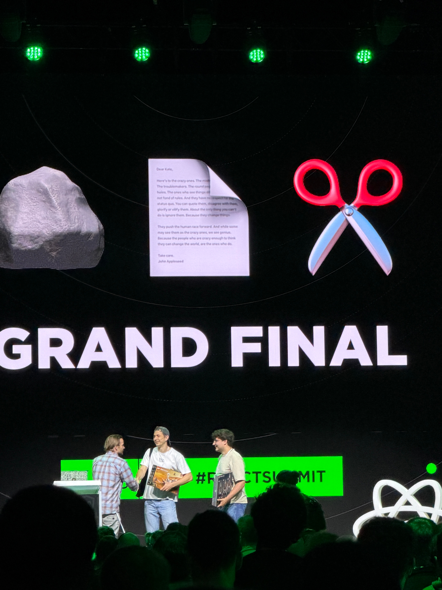 Grand Final closing ceremony at React Summit 2026